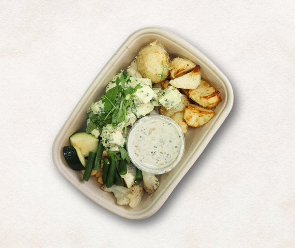 Honey Mustard Halloumi w/ Parmesan Potatoes