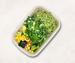 Spinach & Ricotta Chickpeas w/ Green Goddess Barley