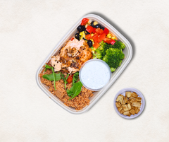 Salmon Greek bowl w/ Couscous