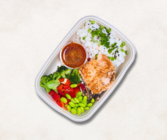Hot Honey Chilli Salmon w/ White Rice