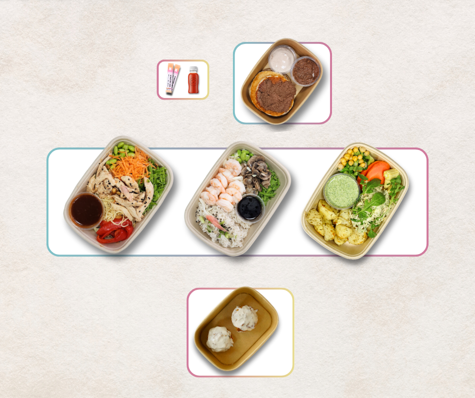 Full Day Meal Plan, 2400 to 2500 kcal a day with three mains, delivered in Dubai by Jetlagged Chef